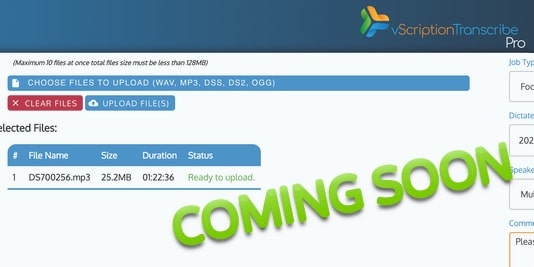 vScription Transcribe Pro Update